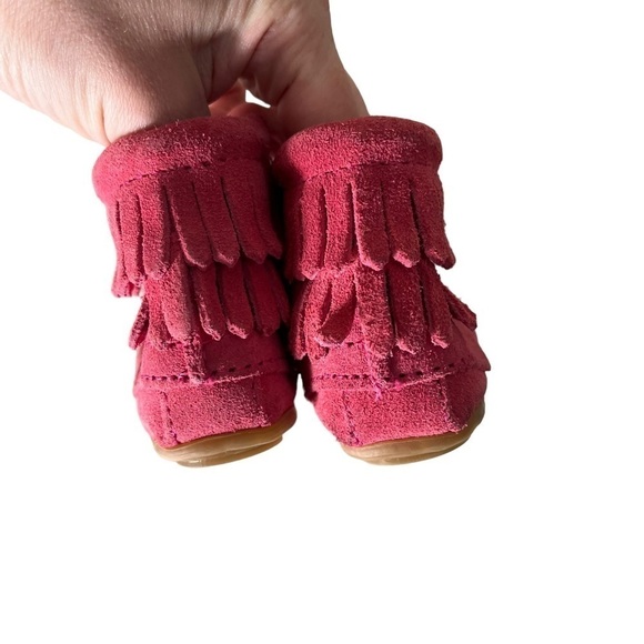 MINNETONKA Double Fringe Side Zip Boot - Picture 5 of 8